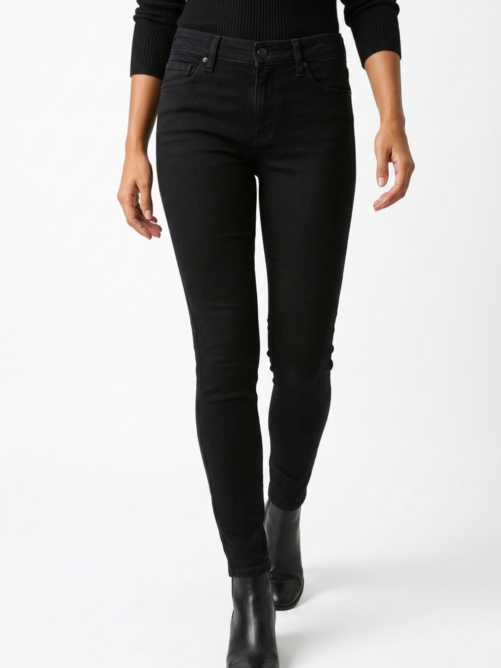 FRAME | Le Skinny de Jeanne Film Noir Black Denim Jeans Women’s Size 28 (6)